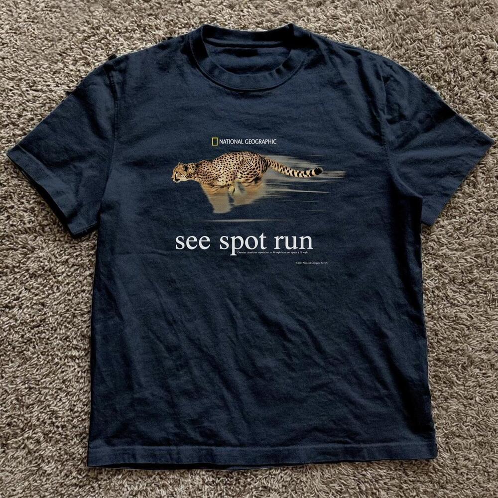 Navy National Geographic Cheetah Tee